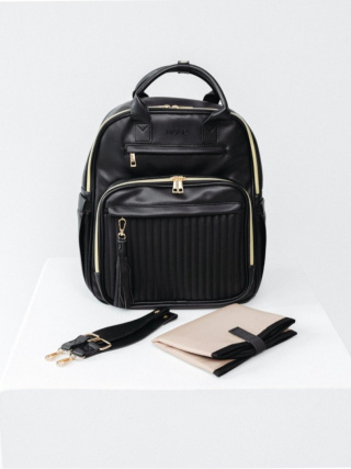 Czarny plecak dla mamy Mila Black
